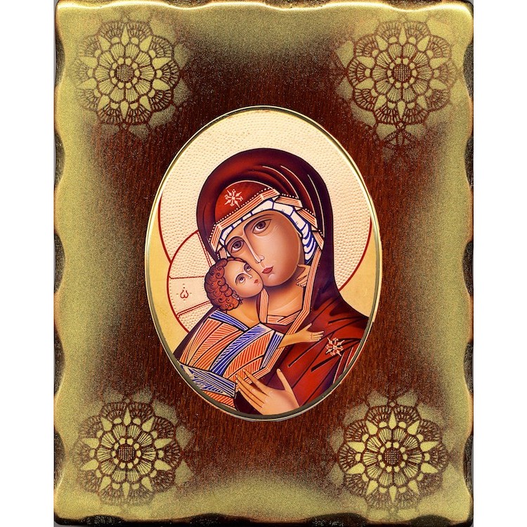 La Vergine di Vladimir 15x20 cm.