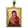 La Vergine di Vladimir su Pendente in Oro 750°°°