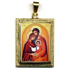 La Sacra Famiglia su Pendente in Oro 750°°°