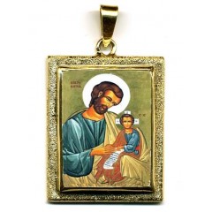 San Giuseppe su Pendente in Oro 750°°°