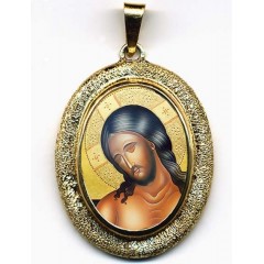 Cristo Sposo su Pendente Ovale in Oro 750°°°