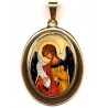 L’ Arcangelo Gabriele su Pendente Ovale in Oro 750°°°
