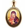 La Vergine della Tenerezza su Pendente Ovale in Oro 750°°°