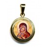La Vergine di Vladimir su Pendente Tondo in Oro 750°°°