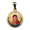 La Vergine di Vladimir su Pendente Tondo in Oro 750°°°