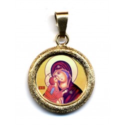 La Vergine della Tenerezza Soccorso su Ciondolo in Argento 925°°° Lucido o Diamantato