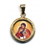 La Sacra Famiglia su Ciondolo in Argento 925°°° Lucido o Diamantato