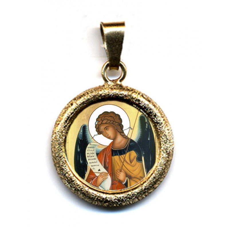 L’ Arcangelo Gabriele su Ciondolo in Argento 925°°° Lucido o Diamantato