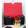 Astuccio con 3 Vasetti dorati olii santi Ø 38x45 h. mm