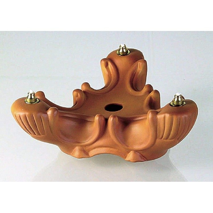 Triade in Porcellana color terracotta 20 cm.