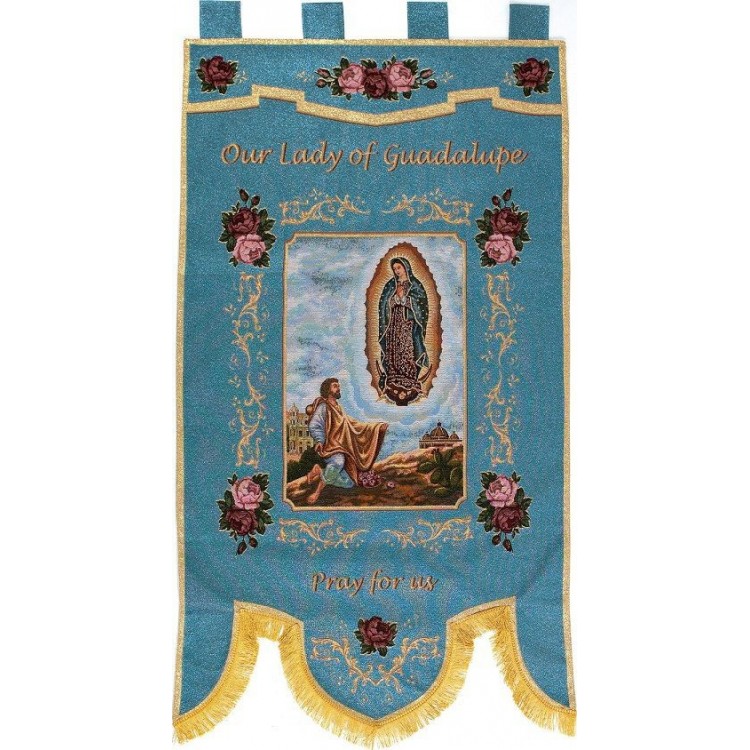 Stendardo " Madonna di Guadalupe e S. Diego "