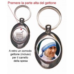 Portachiavi quadrato con Madre Teresa