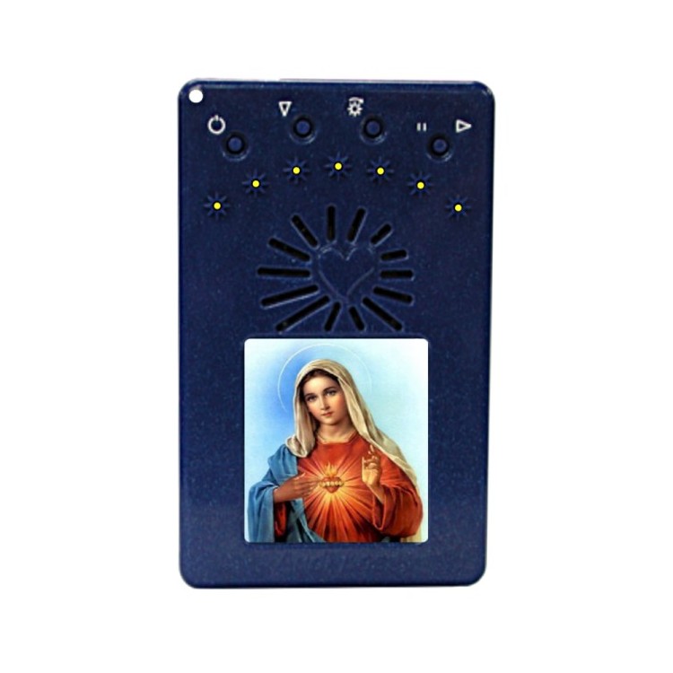 Rosario BLU con Immagine in Resina