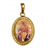 Sacra Famiglia su Ciondolo in Argento 925°°° Diamantato