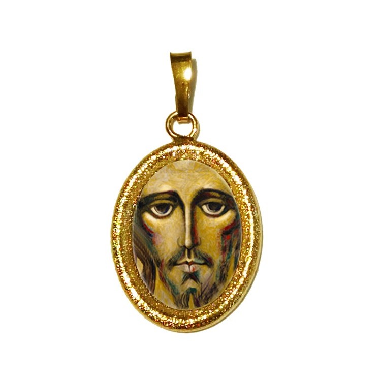 IL Volto Santo di Cristo su Ciondolo in Argento 925°°° Diamantato