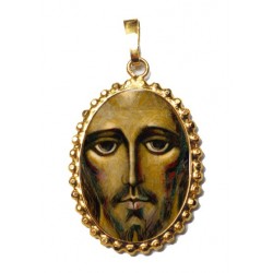 IL Volto Santo di Cristo su Ciondolo in Argento 925°°° a Corona