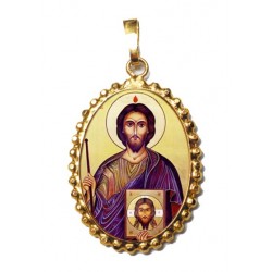 San Giuda Taddeo cugino di Gesù su Ciondolo in Argento 925°°° a Corona