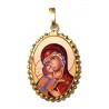 La Vergine di Vladimir su Ciondolo in Argento 925°°° a Corona