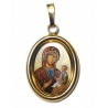 La Madonna di Sclavons su Ciondolo in Argento 925°°° Dorato Lucido