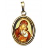 La Madonna dell’ Incarnazione su Ciondolo in Argento 925°°° Dorato Lucido