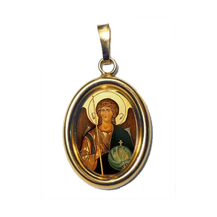 L’ Arcangelo Michele su Ciondolo in Argento 925°°° Dorato Lucido