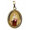 La Madonna del Carmelo su Ciondolo in Argento 925°°° Dorato Lucido