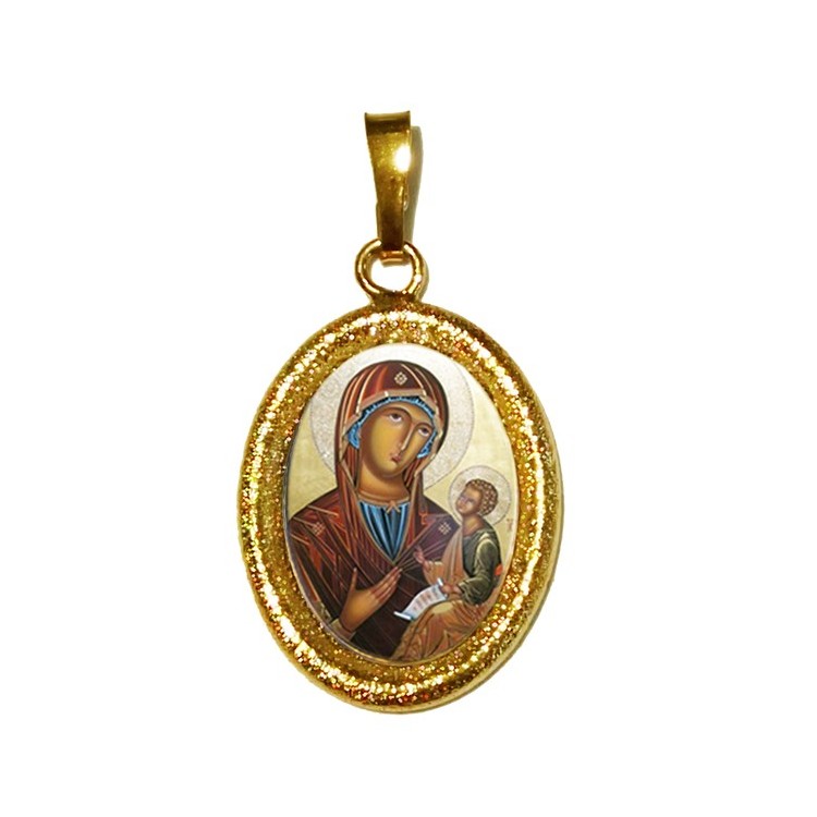 La Madonna di Sclavons su Ciondolo in Argento 925°°° Diamantato