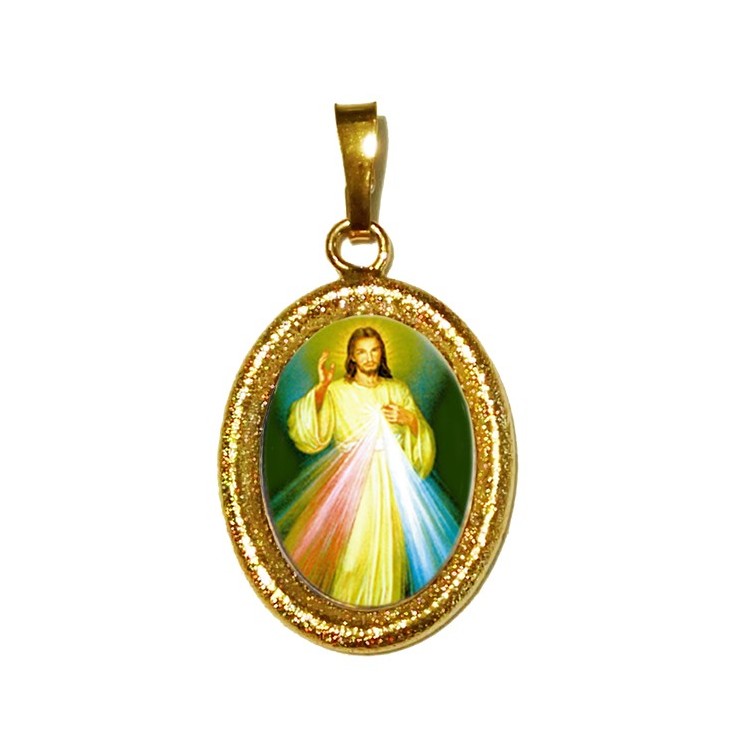 Gesù Misericordioso su Ciondolo in Argento 925°°° Diamantato