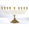 Candelabro MINORA' 9 candele in Ottone