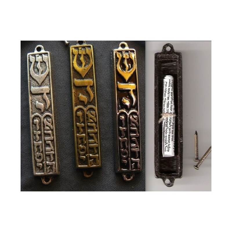 MEZUZAH (stipide) della Porta con Pergamena e chiodini