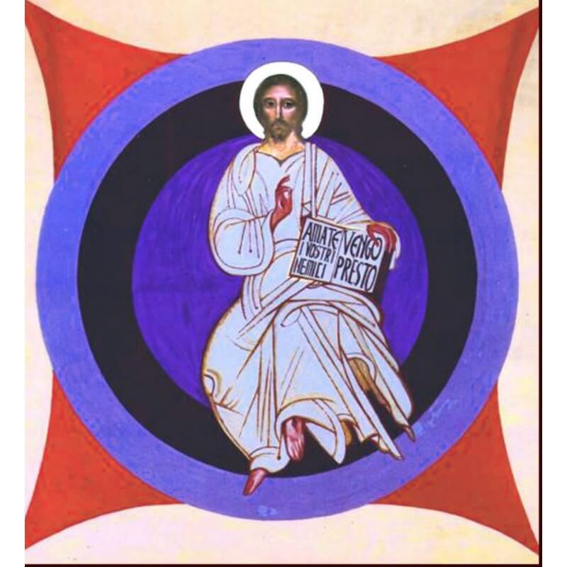 Icona del Cristo in Trono 10 cm.