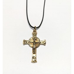 Collana con la Croce GLORIOSA da 4 cm. Dorata