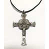 Collana con la Croce GLORIOSA da 7 cm. Argento Antico