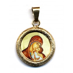 La Madonna dell’ Incarnazione su Ciondolo in Argento 925°°° Lucido o Diamantato
