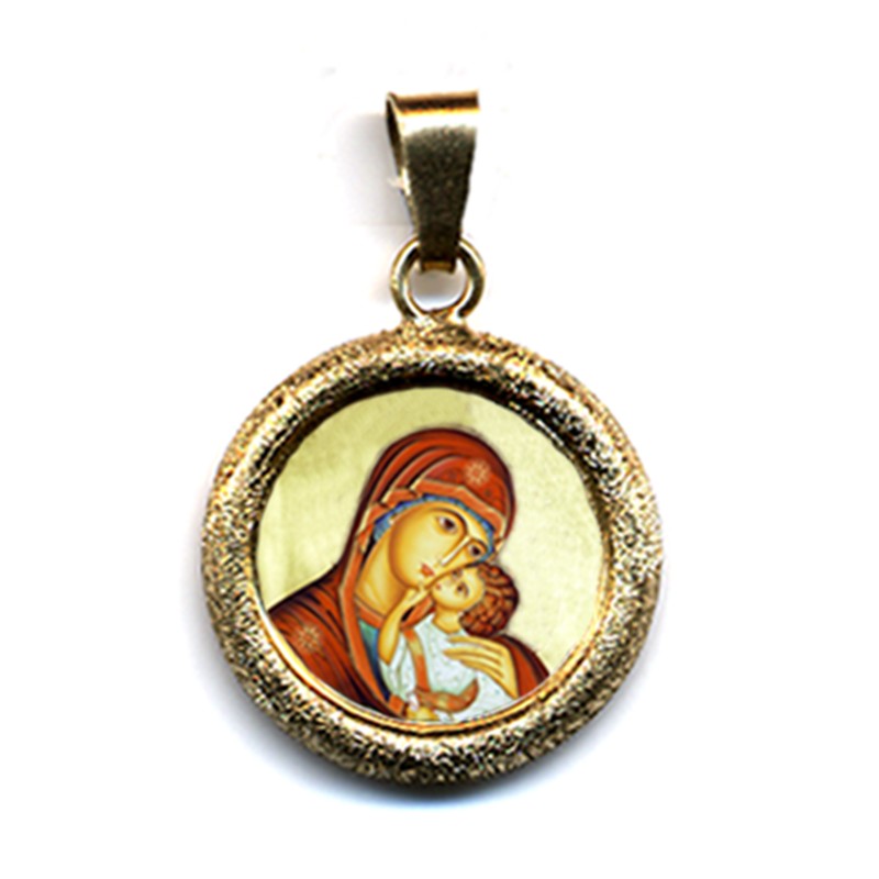 La Madonna dell’ Incarnazione su Ciondolo in Argento 925°°° Lucido o Diamantato