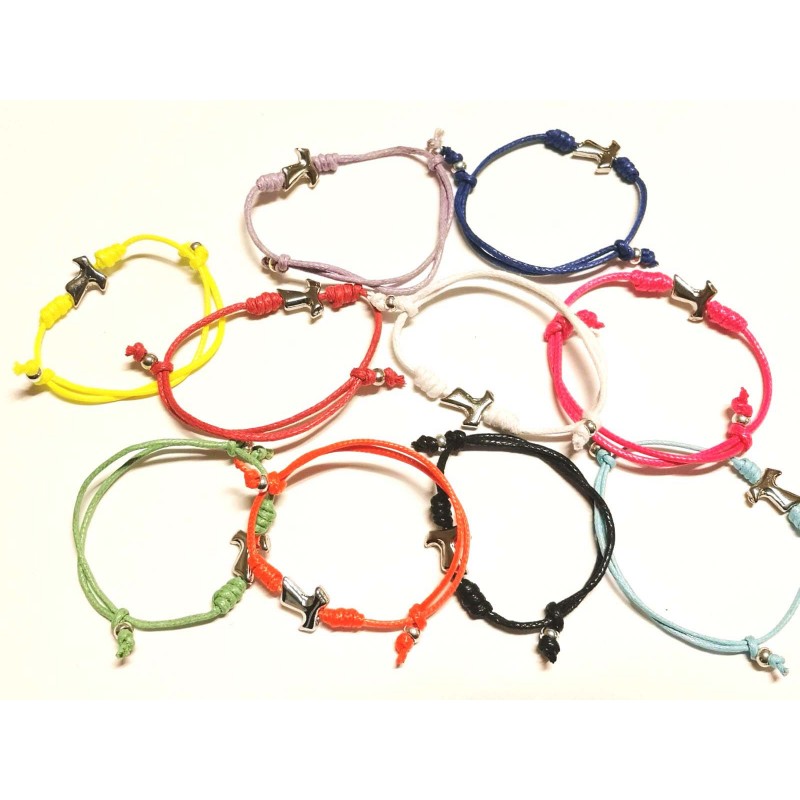 Bracciali filo Colore e Tau in metallo