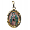 La Vergine di Guadalupe su Ciondolo in Argento 925°°° Dorato Lucido