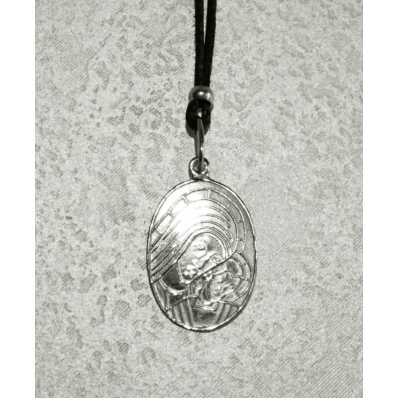 Collana Medaglia Ovale Madonna di Kiko in Argento 925°°°