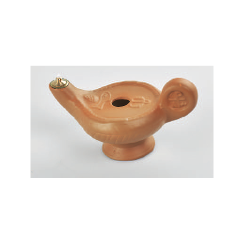 Lampada in Porcellana color terracotta 14 cm.