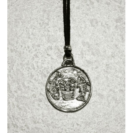 Collana Medaglia PANE e PESCI in Argento 925°°