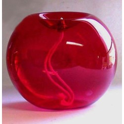 Boccia in vetro rosso ø 16 cm.