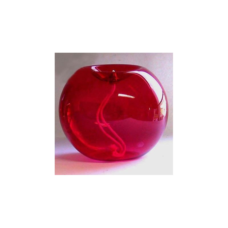 Boccia in vetro rosso ø 16 cm.